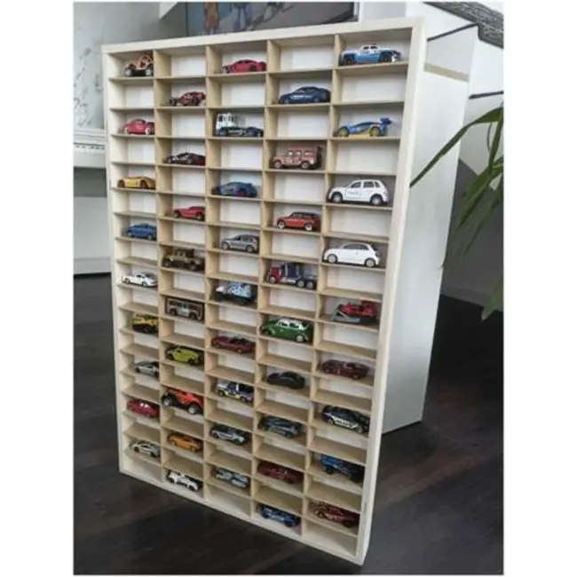 Kruzzel Houten Speelgoedauto Plank - Perfect voor het Organiseren van Speelgoedauto's