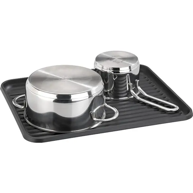 Ruhhy Afdruiprek met Lekbak - Zwart - Stijlvol en Duurzaam voor Uw Keuken