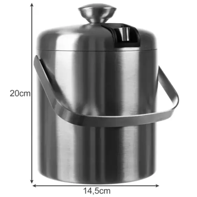 Ruhhy Roestvrijstalen IJsemmer met Tang en Lepel - Perfect voor Feesten