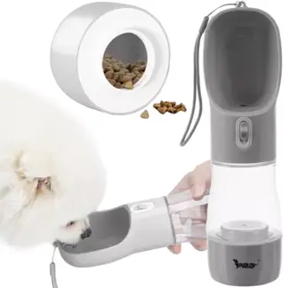 Purlov Hondenfles/Bidon met Kom: Perfect voor Reizen met Uw Hond Purlov Hondenfles/Bidon met Kom: Perfect voor Reizen met Uw Hond