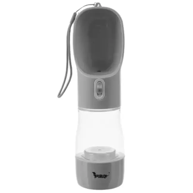 Purlov Hondenfles/Bidon met Kom: Perfect voor Reizen met Uw Hond