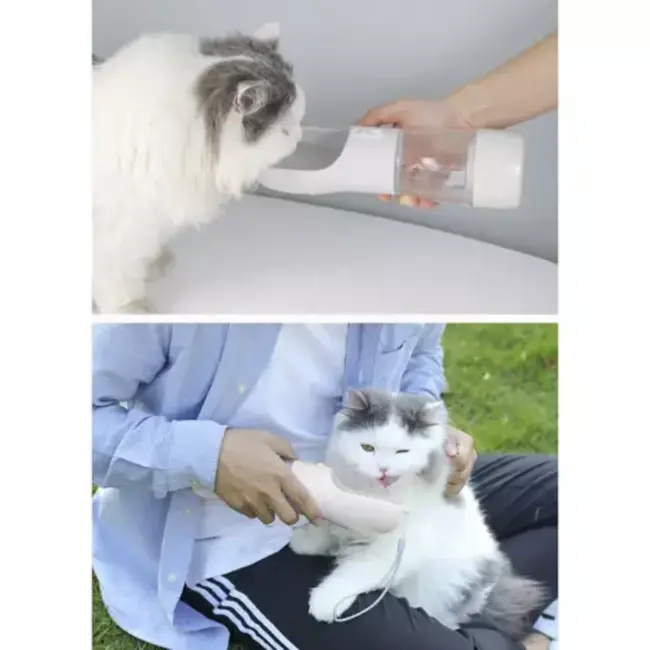 Purlov Hondenfles/Bidon met Kom: Perfect voor Reizen met Uw Hond