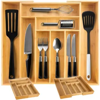 Ruhhy Bamboe Lade Organizer - Stijlvol en Praktisch voor Elke Keuken