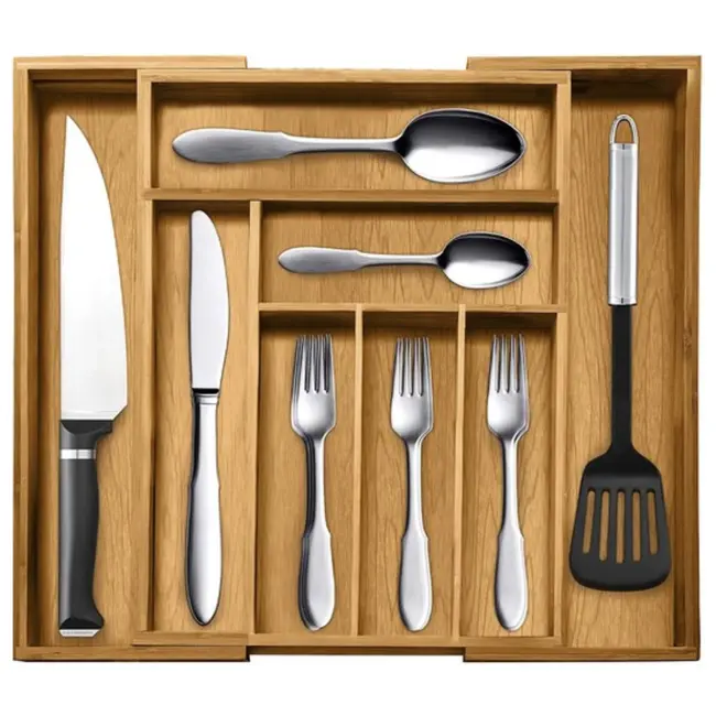 Ruhhy Bamboe Lade Organizer - Stijlvol en Praktisch voor Elke Keuken