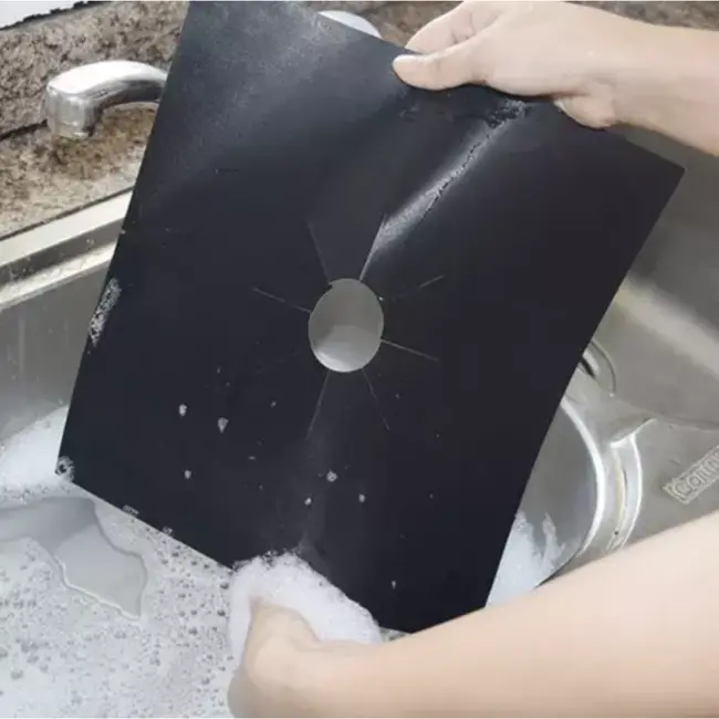 Ruhhy Gasbrander Mat - 27 x 27 cm - Set van 4 - Bescherm Uw Kookplaat