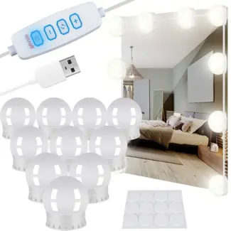 Izoxis Hollywood Spiegellampen met 10 LED Lampen - Creëer de Perfecte Verlichting