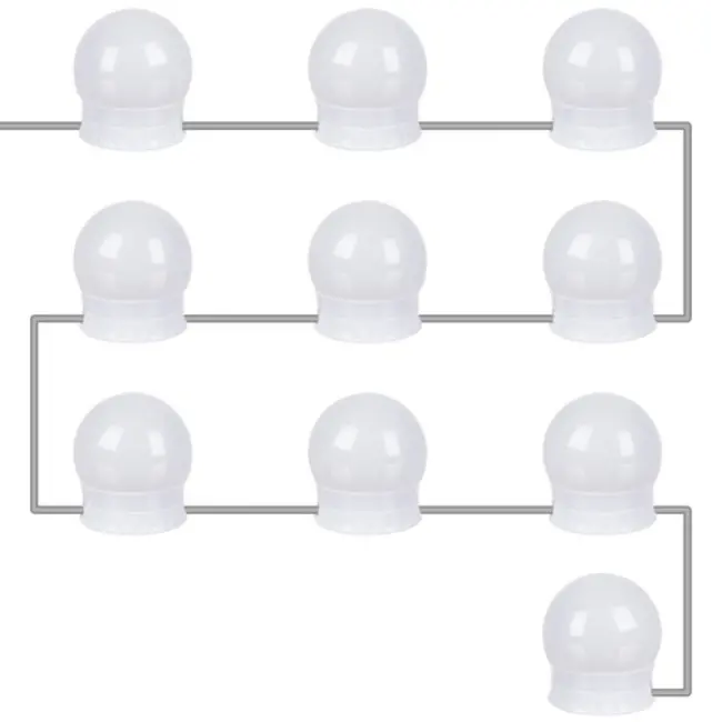 Izoxis Hollywood Spiegellampen met 10 LED Lampen - Creëer de Perfecte Verlichting