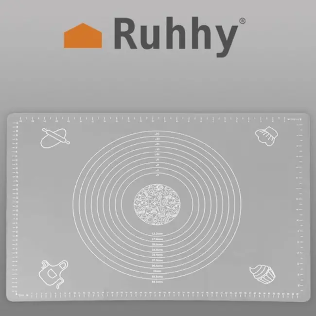 Ruhhy XXL Siliconen Keukenmat 64x45cm - Multifunctioneel en Makkelijk Schoon