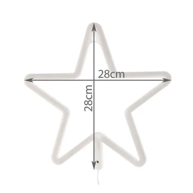 Ruhhy LED Nachtlamp - Ster in Warm Wit - Sfeervolle Decoratie voor Thuis