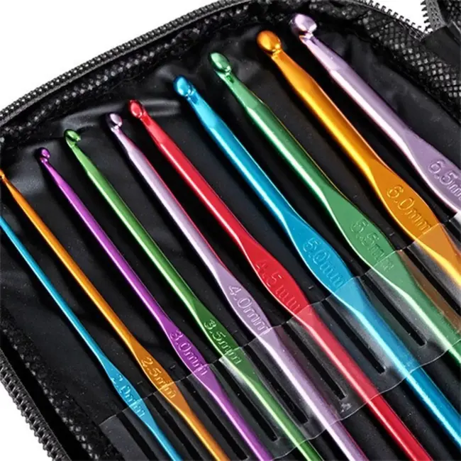 Ruhhy Haaknaalden Set - 50 Stuks - Compleet en Kleurrijk voor Haakliefhebbers