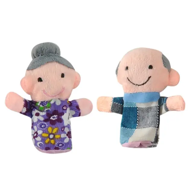 Kruzzel Vingerpoppen Set - 6 Stuks - Familiecollectie - Educatief en Leuk