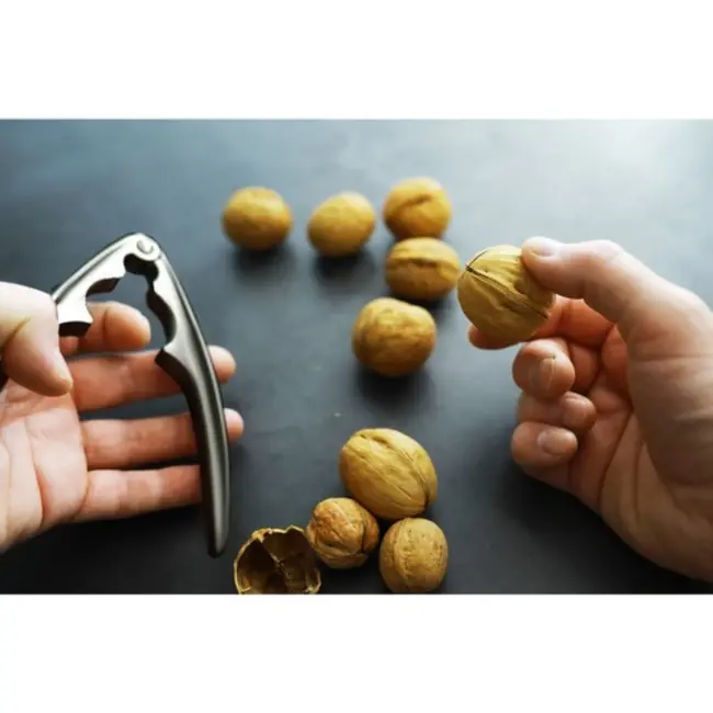 Ruhhy Stalen Notenkraker met Softgrip - Ideaal voor Walnoten & Hazelnoten