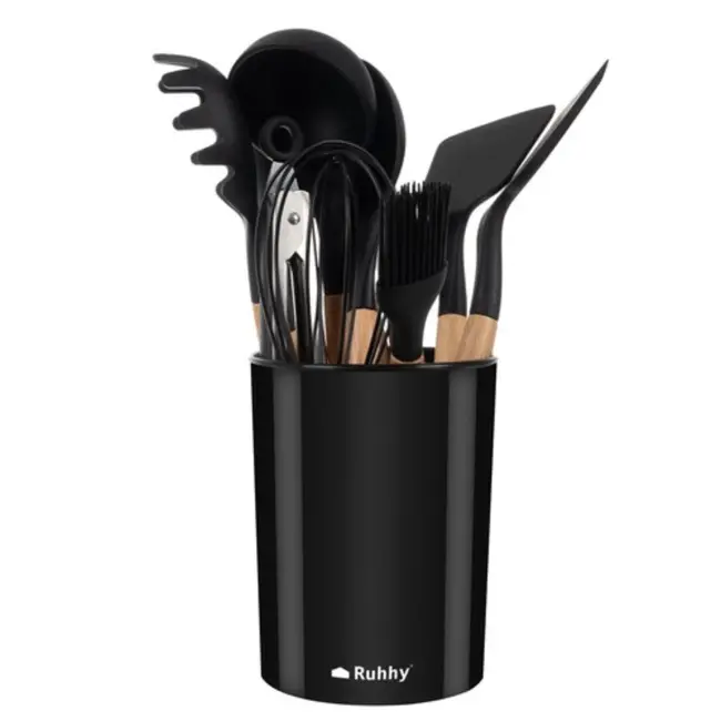 Ruhhy 12-Delige Keukenset - Hoogwaardige Siliconen en Hout!