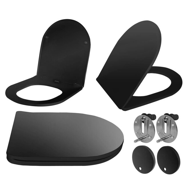 REA Toiletbril Duroplast - Softclose Zitting - Glans Zwart