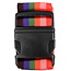 Benson Kofferspanband - Regenboogkleur - 183 cm - Inclusief gegevenskaartje - 5 cm breed