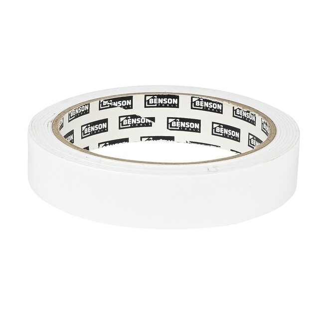 Benson Dubbelzijdige foamtape - 20 mm breed - 2 meter lang - wit - sterke hechting