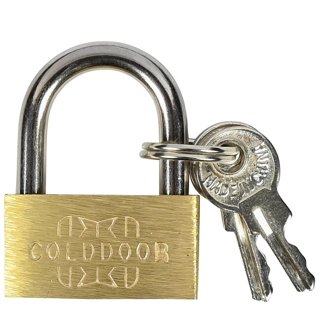 Stahlex Hangslot - Messing - Stalen beugel - 40 mm - Inclusief 2 sleutels