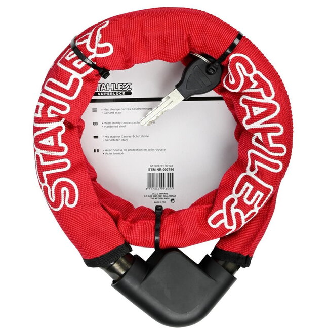 Benson Robuust fietsslot - stootvast kunststof - dikke staalkabel - 1000 mm