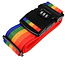 Benson Kleurrijke kofferspanband met cijferslot - 200 cm - extra beveiliging - regenboogkleuren