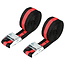 Benson Spanband set - snelsluiting - 2,5 meter - rood/zwart - 2 stuks