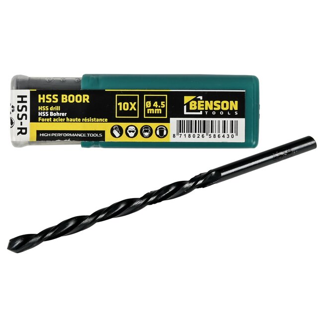 Benson HSS Metaal Boor 4.5 mm - 10 stuks