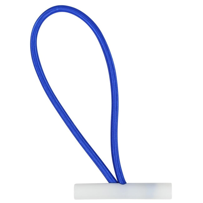 Benson Elastiekenset met kunststof pijpjes - 22 cm - 6 stuks - blauw/wit - 50% rek