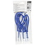 Benson Elastiekenset met kunststof pijpjes - 22 cm - 6 stuks - blauw/wit - 50% rek
