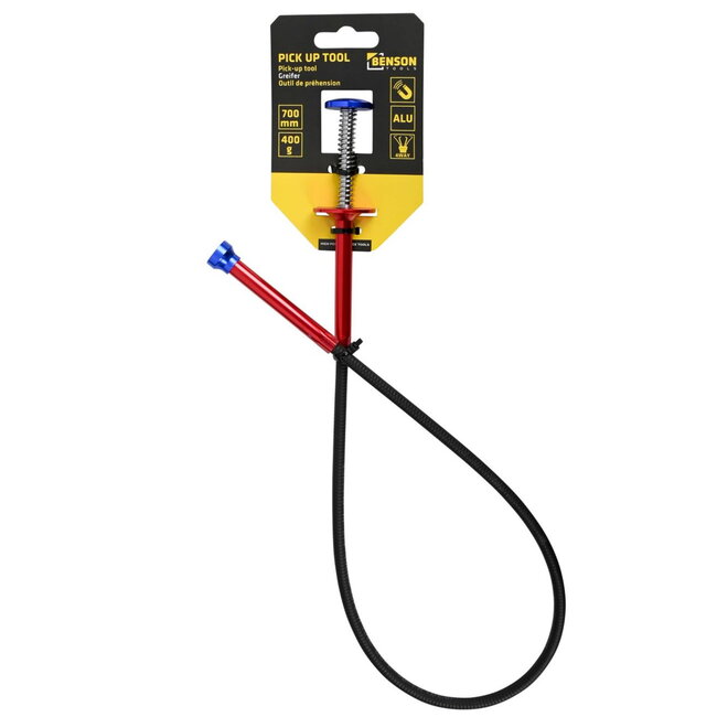 Hofftech 2-in-1 pick-up tool - aluminium - magneet - 700 mm - grijptangen