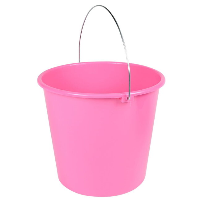 Benson Kunststof emmer - 5 liter - kleurenmix - metalen hendel - per stuk