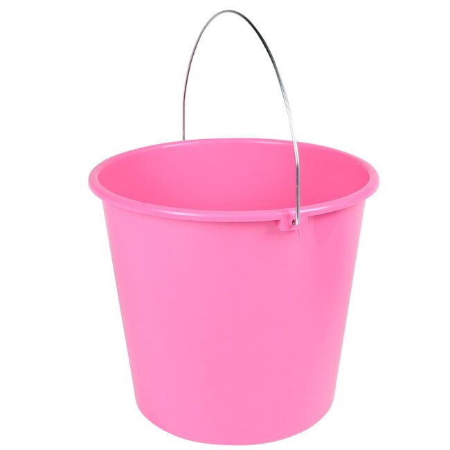 Benson Kunststof emmer - 10 liter - metalen hendel - kleurenmix