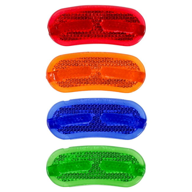 Benson Fietsspaken reflectoren - kleurrijke clips - set van 4 - extra zichtbaarheid