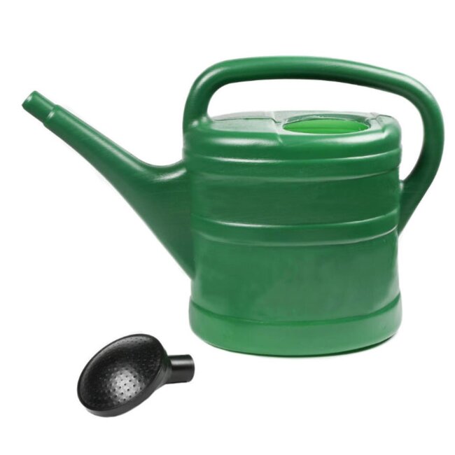 Benson Kunststof gieter met broes - 10 liter - groen - ideaal voor tuinverzorging