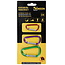 Benson Sleutelhanger karabijnhaak set - Kleurenmix - 3-delig - Lichtgewicht aluminium