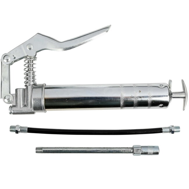 Benson Eenhands vetspuit set - 85 grams patronen - 3-delig - flexibele slang - vaste pijp