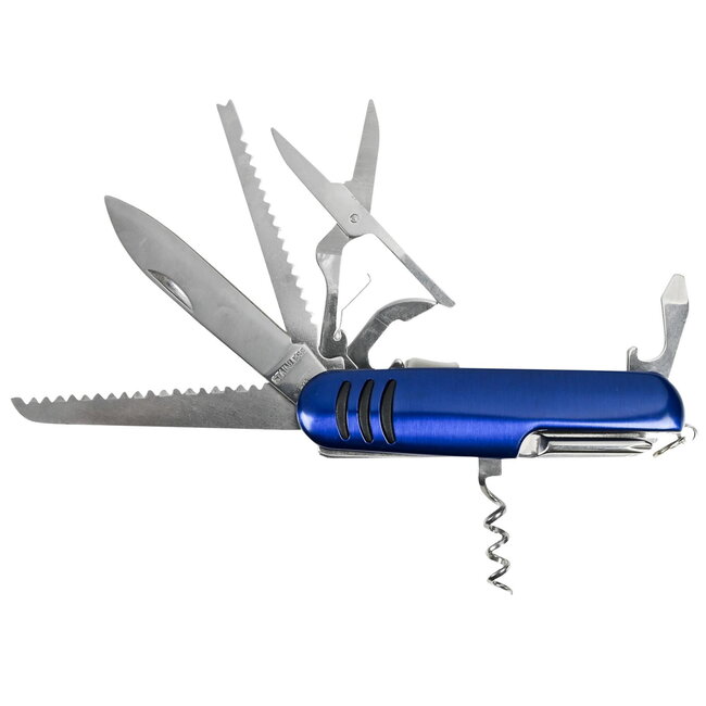 Benson Multifunctioneel zakmes - 11 functies - compact en duurzaam - roestvrijstaal - 9 cm