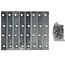 Benson Verbindingsplaat - IJzer - Inclusief Schroeven - 100 x 15 mm - Set van 8 - Roestbestendig