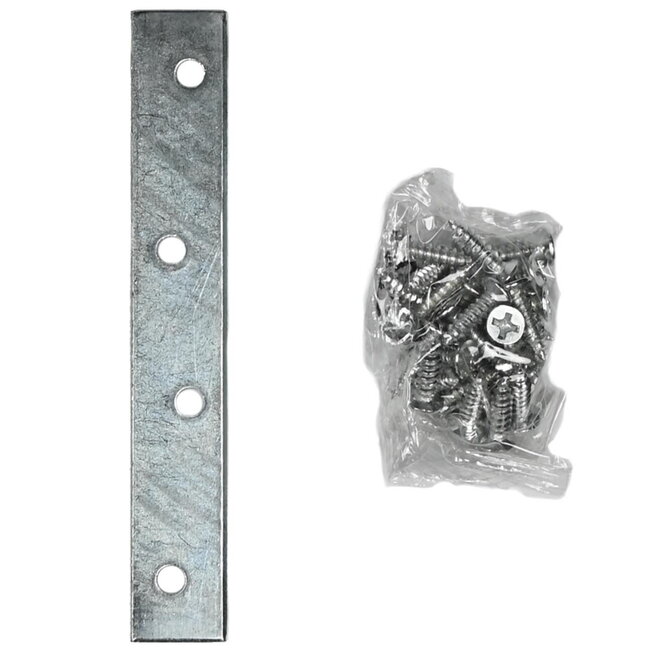 Benson Verbindingsplaat - IJzer - Inclusief Schroeven - 100 x 15 mm - Set van 8 - Roestbestendig