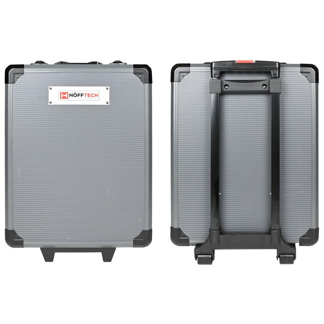 Hofftech Gereedschapstrolley op wielen - Aluminium - 186-delig - Compact en mobiel