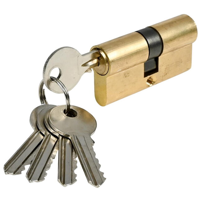 Benson Europrofielcilinder - Enkel - 60 mm - Inclusief 5 sleutels - Aluminium legering