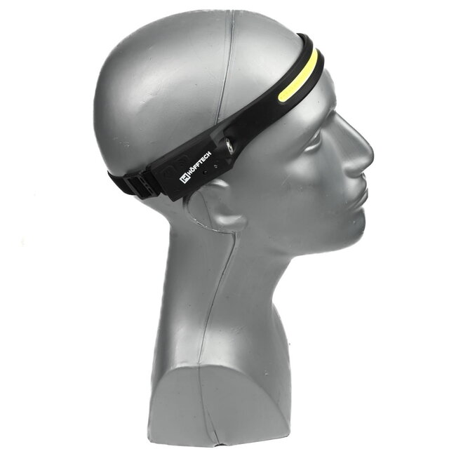 Hofftech Verstelbare LED-hoofdlamp - 3 Watt - Silicone - Oplaadbaar - 200 Lumen - Waterdicht IPX6