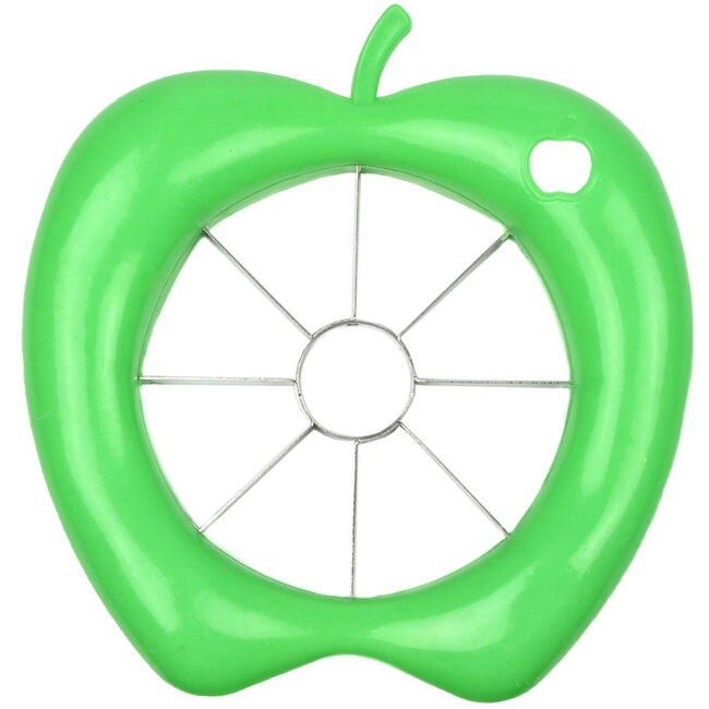 Benson Appelsnijder - 8 Partjes - Klokhuisverwijderaar - RVS en PP - Groen - 14 x 15 cm