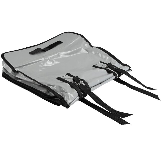 Lastpak Dubbele fietstas - waterafstotend - 35 liter - grijs - eenvoudig te monteren