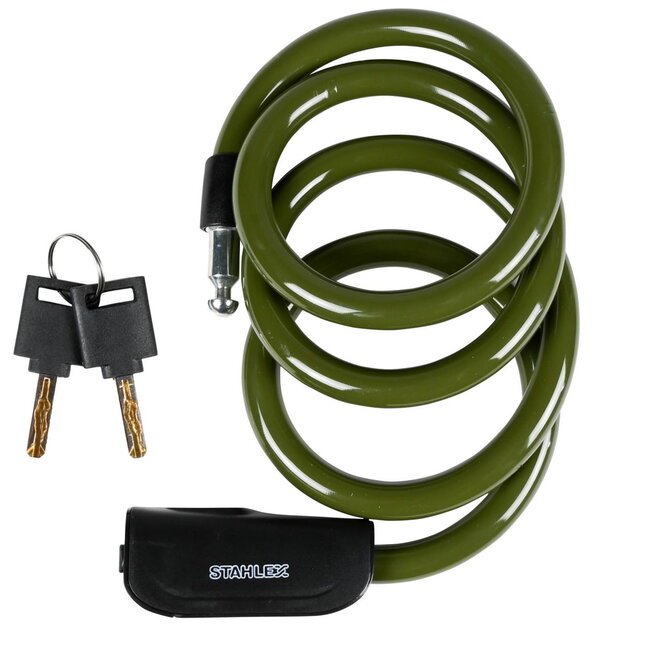 Stahlex Kabelslot - extra beveiligd - stootvast kunststof - Ø 12 x 1200 mm - inclusief 2 sleutels