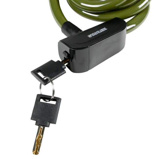 Stahlex Kabelslot - extra beveiligd - stootvast kunststof - Ø 12 x 1200 mm - inclusief 2 sleutels