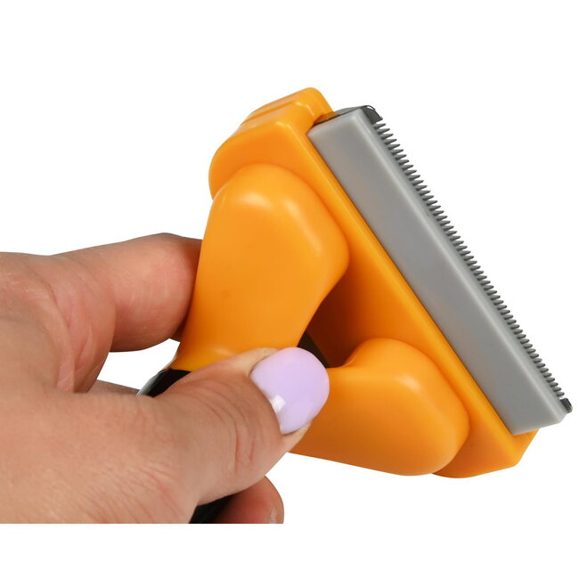 Benson Anti-verhaar kam - Langharige huisdieren en paarden - 70 mm breed - Zwart/geel