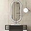 REA Ovale Led Badkamerspiegel - 50 x 100 cm - Touch Sensor - Zwart
