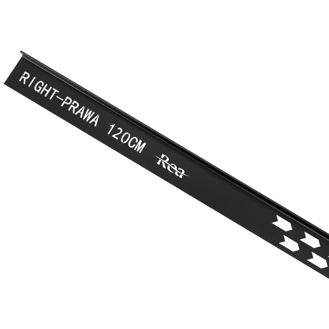 REA Douchestrip t.b.v. Douchecabine - Rechts - 120 cm - Mat Zwart