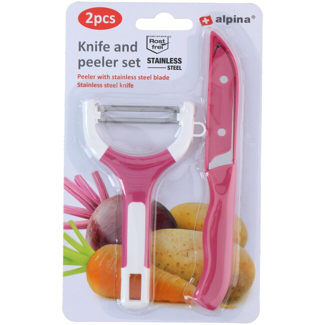 Alpina Schilmes en Dunschiller Set - Roze - Keramisch & RVS  Mix - Non-Stick Coating