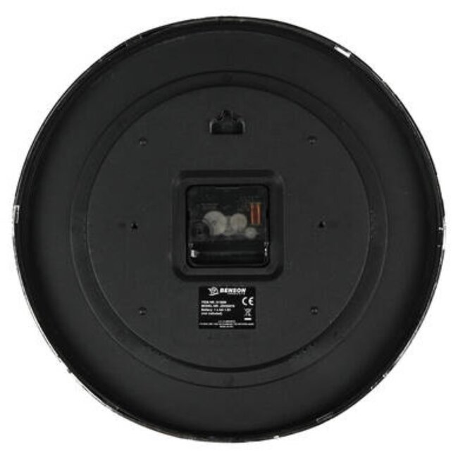 Benson Stijlvolle zilveren wandklok - Ø30 cm - Minimalistisch design - Tijdloze elegantie - Voor elk interieur