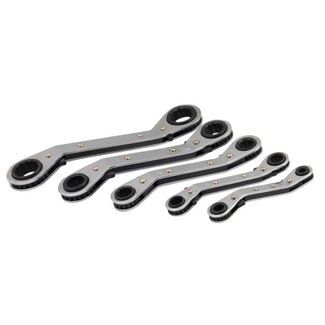 Topgear 5-delige ring ratelsleutelset - 6 tot 21 mm - 45 graden hoek